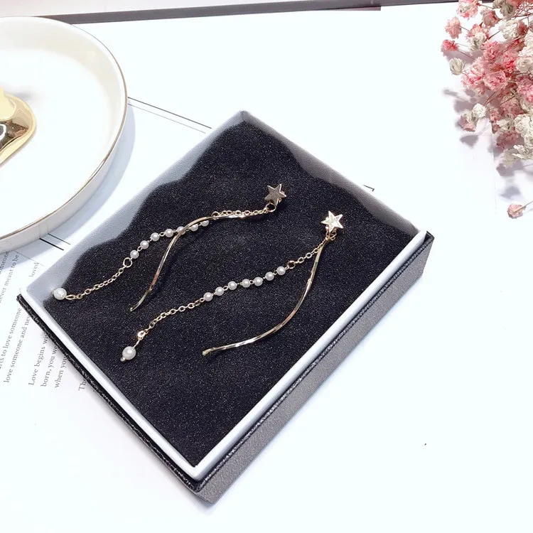 Звезда звон кисточкой серьги серебро 925 Сообщение гипоаллергенный fadeless