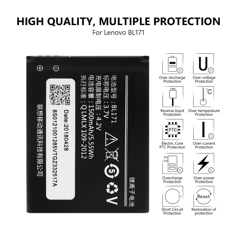 1500 мАч батарея для телефона BL171 lenovo A319 A356 A368 A370E A376 A390 A390T аккумуляторная высокая