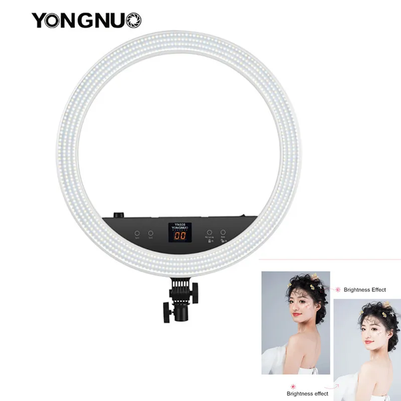 YONGNUO светодиодный светильник YN808 800 шт. светодиодный светильник с бусинами и кольцом для видеосъемки Для макияжа камеры с функцией сенсорной кнопки светильник ing