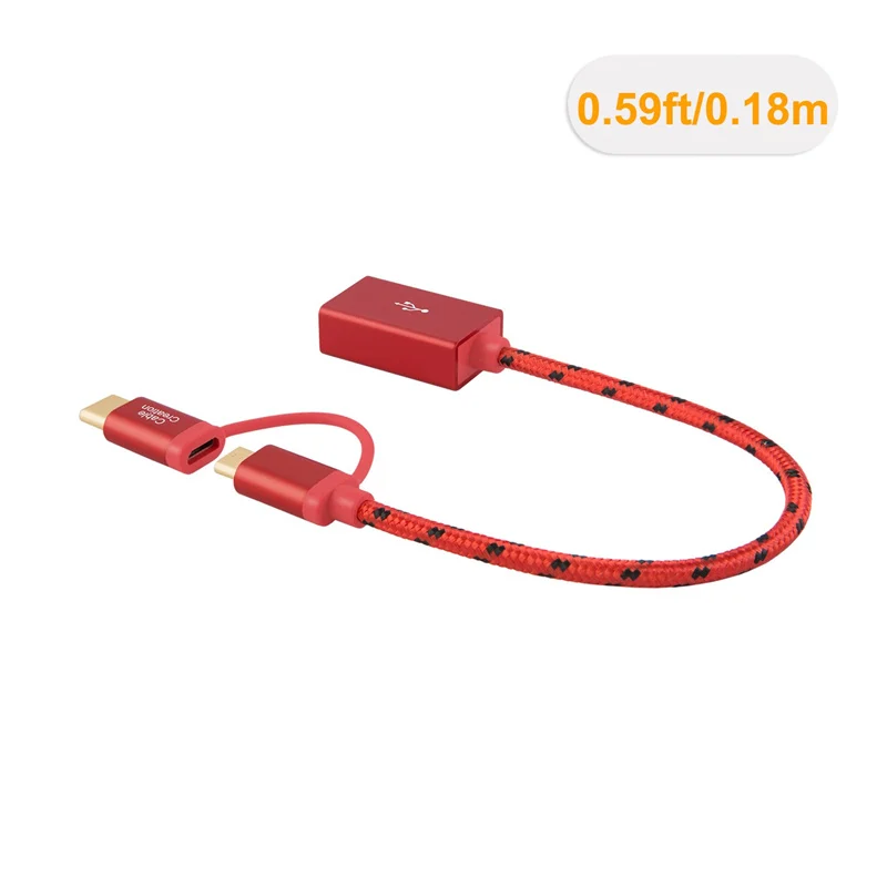 Кабель адаптера Micro USB и Type C-USB 2 0 мама короткий кабель OTG (on-The-go) футов совместимый с