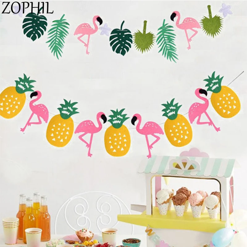 ZOPHIL 1 комплект нетканый материал баннер из фигурок Фламинго Свадебный декор