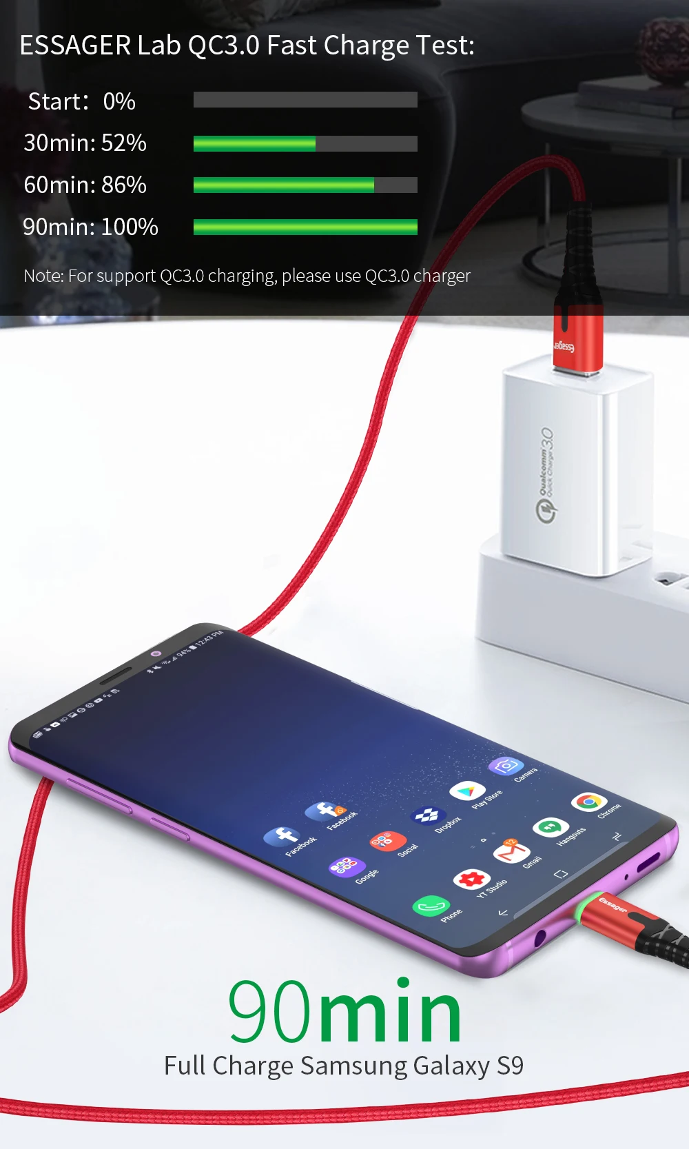 Светодиодный Тип usb C кабель 0,5/1/2 м кабель для быстрой зарядки Шнур кабель с разъемом usb-c для Redmi K20 samsung Oneplus 7 Pro мобильного телефона USB-C Зарядное устройство