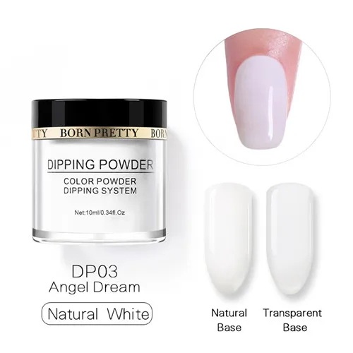 BP-DP03 Angel Dream BORN PRETTY 1 коробка 10 мл без лампы для лечения Dip ногтей порошок для дизайна ногтей окунание натуральный сухой длительный французский порошок для ногтей украшение - Цвет: BP-DP03 Angel Dream