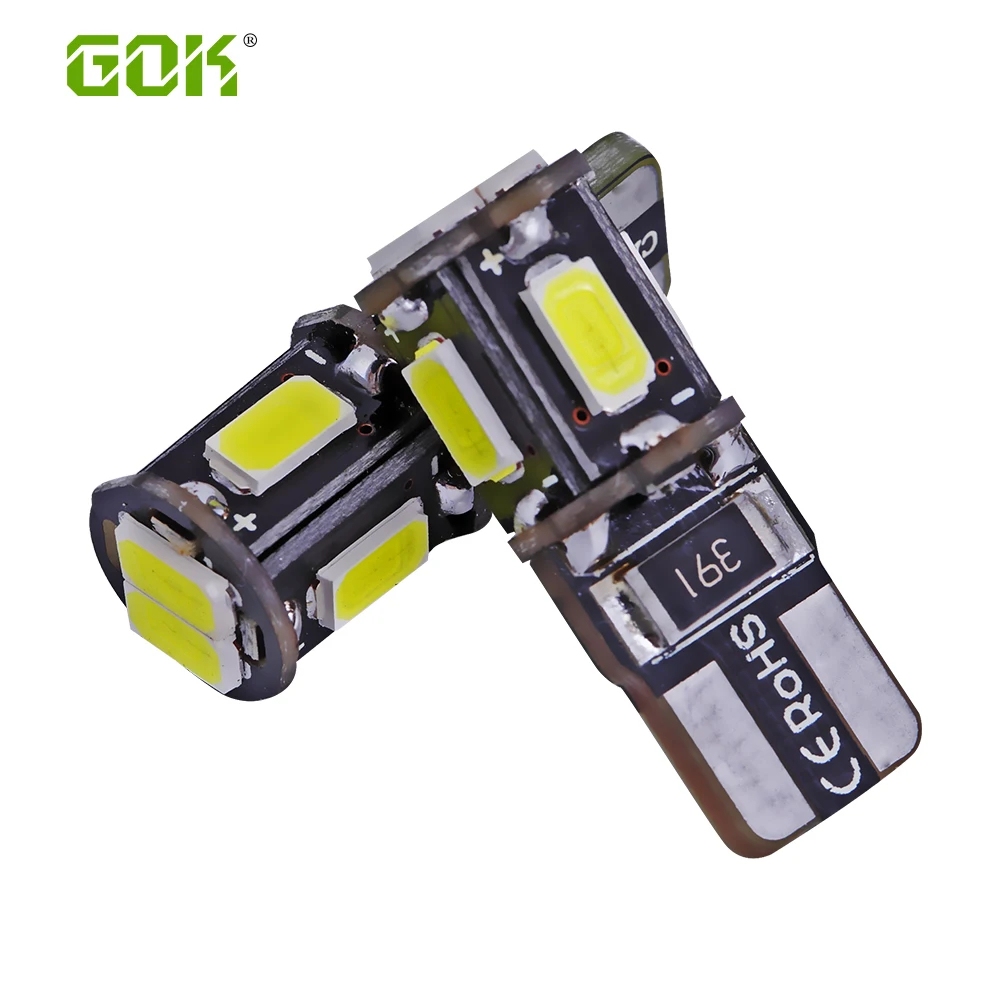 Супер яркий! 10 X T10 led W5W 6smd canbus 5630 Canbus без ошибок автомобильная светодиодная лампа