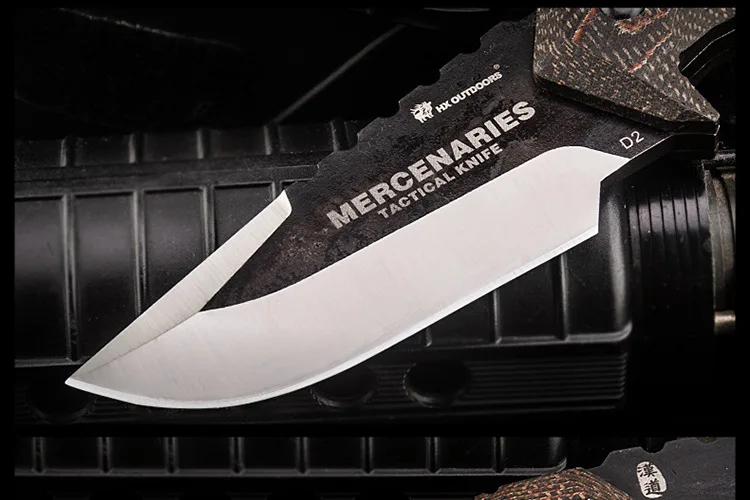HX на открытом воздухе braves mercendiers высокопрочный тактический прямой нож для выживания в пустыне D2 нож для улицы EDC ножи