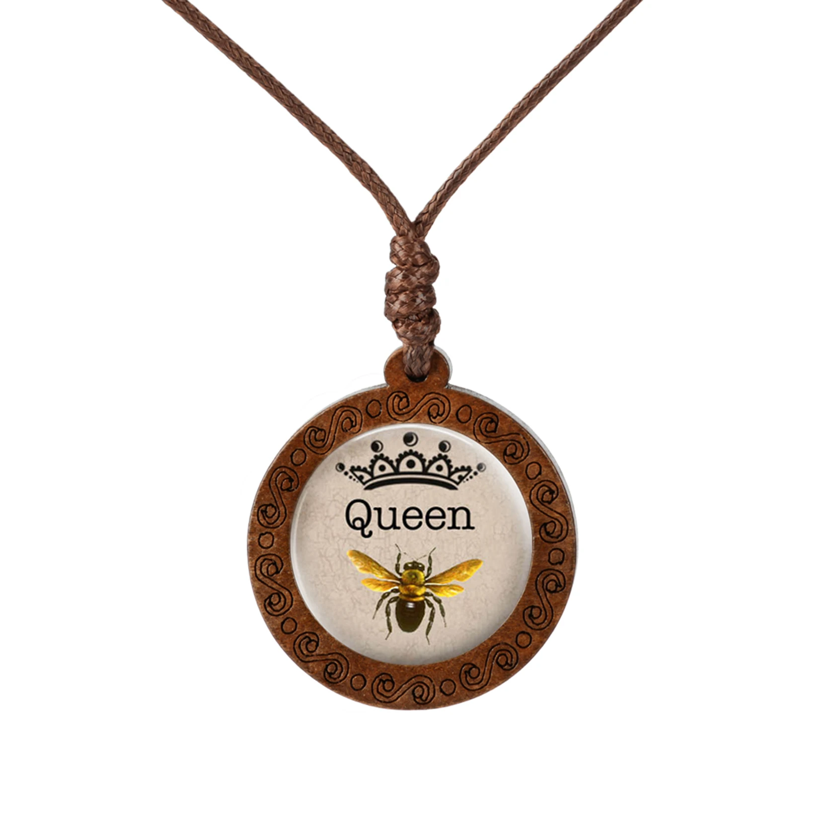 2019 Queen кулон с животным Пчелой ювелирные изделия из пчелы деревянная подвеска