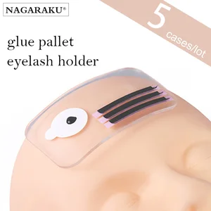 NAGARAKU 5 шт. силиконовая подставка для наращивания ресниц, поддон, поддон, держатель для ресниц, прозрачный держатель ресницы наклейка на лоб, силикагель