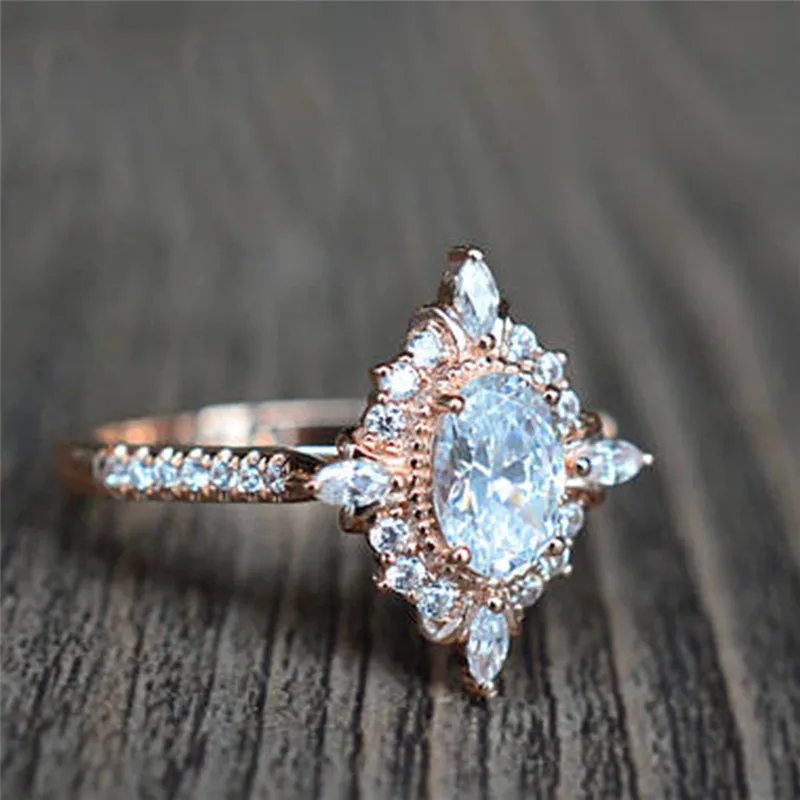 ROMAD винтажные кольца с кристаллами для женщин волшебные зеркальные Ретро Кольца