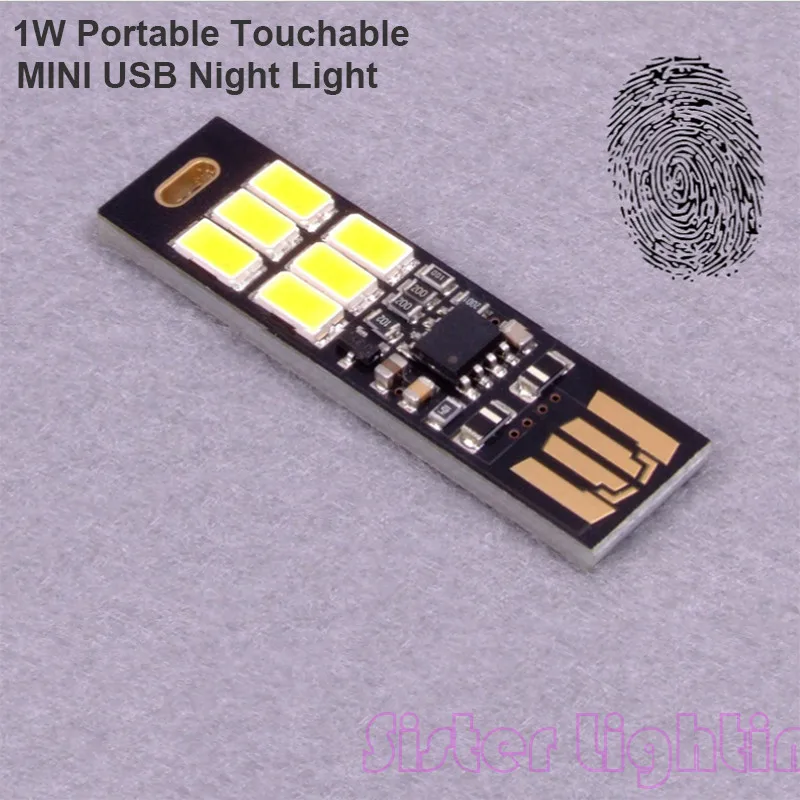 Светодиодный ночник 1 шт. портативный мини светильник с питанием от USB 5 В Вт