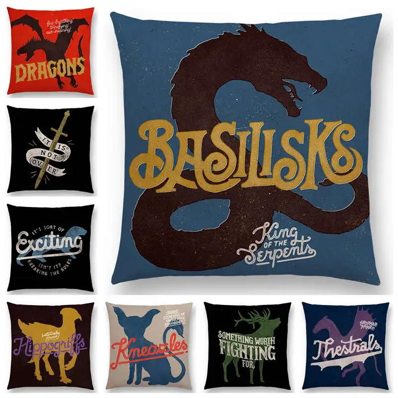 Чехол для подушки с волшебным фокусником Гарри Волшебные животные единорог