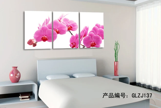 3 шт Горячая продажа Современная Настенная живопись Красивая Орхидея домашнее