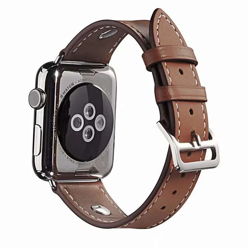 Новинка 2019 цветной кожаный Одноместный тур с логотипом Herme для Apple Watch 44 мм 40 42 38