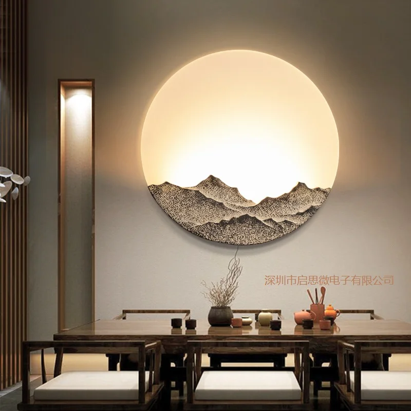 

Modern Indoor Acrylic Wall Lamp 85-265V LED Wall Mounted Sconce Light 8W Moon Mountain wall light For Bedroom Corridor Stairs