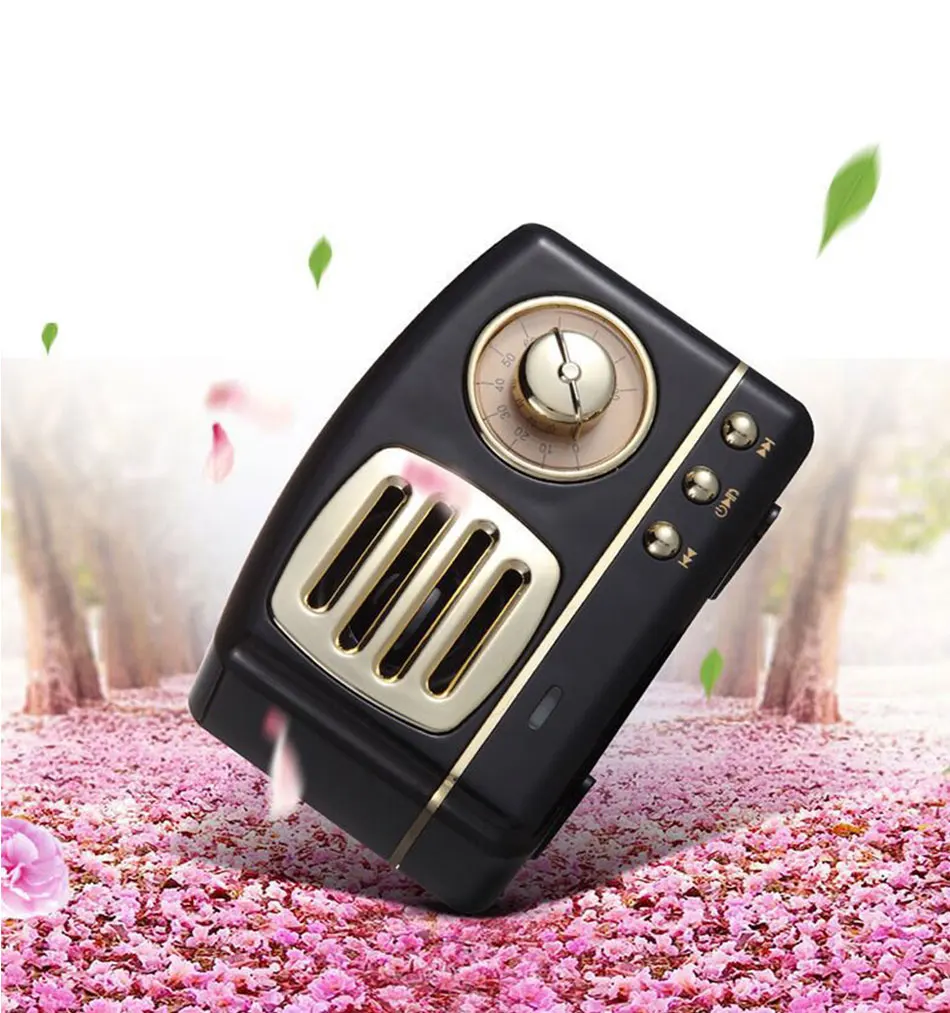 Retro Bluetooth Speaker Radio Card Subwoofer Creative Gift Mini Antique Small Speaker