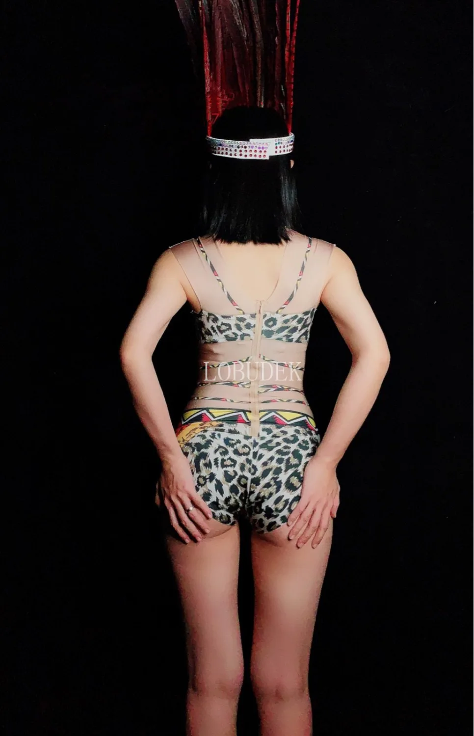 

Sexy 3D Leotard Pattern Bodysuit Stretch Spandex Jumpsuit Female Nightclub Bar Dancer Jazz Costume Singer DJ Show Stage Wears