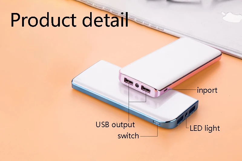 Dual USB Ultra-thin 15000mAh Power Bank Portable Lithium Polymer External Battery LED Powerbank For Xiaomi iPhone | Мобильные