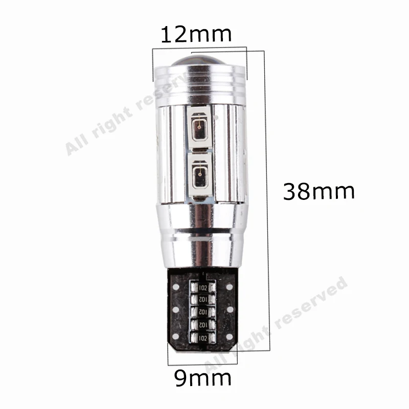 2 X T10 LED W5W красный CANBUS ОШИБОК автомобилей привело 10smd 5630 Автомобили 10 Клин