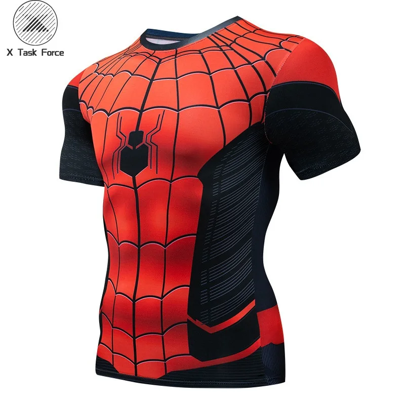 Мужская футболка с 3D принтом Человек-паук далеко от дома компрессионные рубашки