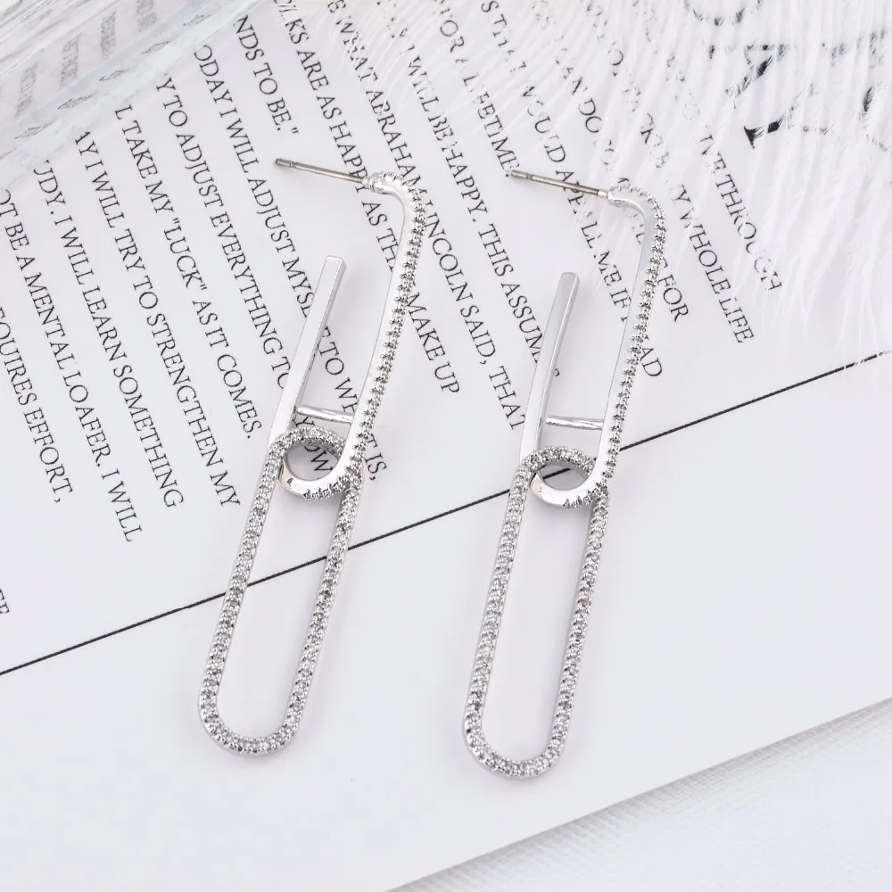 Luxurious and luxurious style of zircon earrings for women/girls wedding made high quality jewelry.ER-223 |