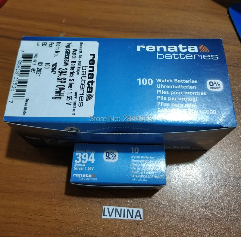 Аккумулятор для часов renata 394 SR936SW 936 1 55 в 100% оригинальный фирменный аккумулятор