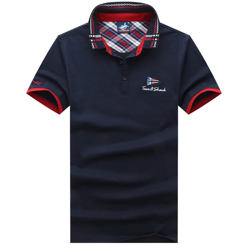Tace& Shark брендовая одежда Camisa Masculina одежда мужская хлопковая рубашка-поло
