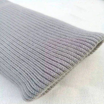 silver-gray 1 шт.(7*40 см) анти-пилинг трикотажные манжеты ребристые бесшовные нитки манжеты для брюк утолщенный пуховик манжеты - Цвет: silver-gray
