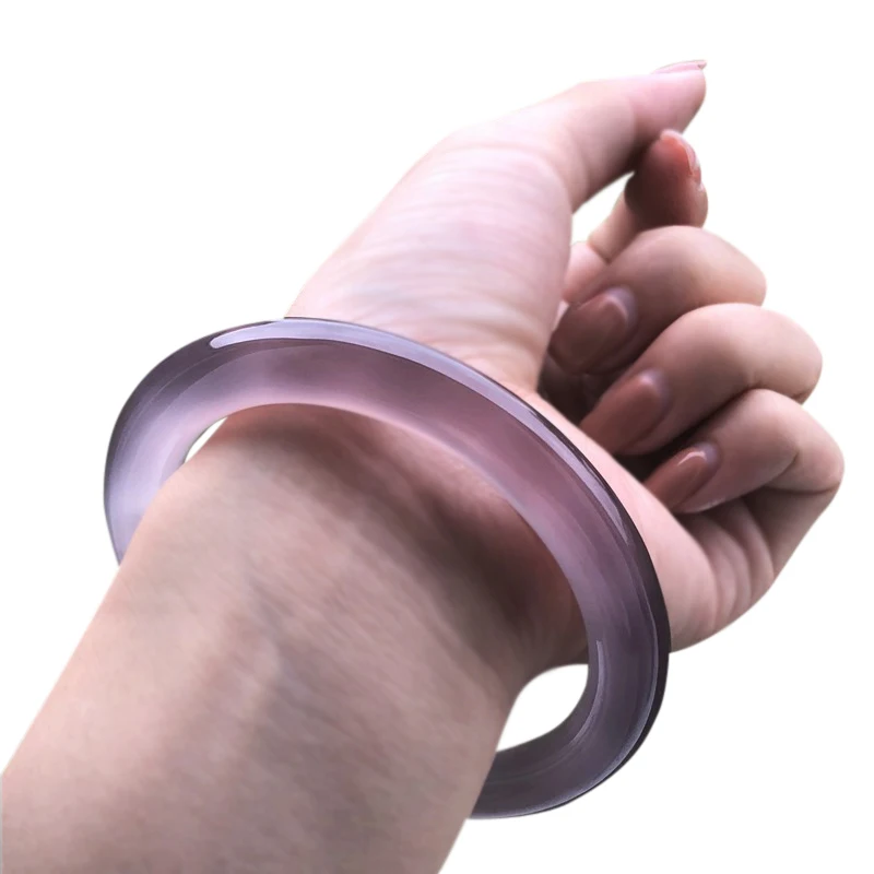 

Expensive Grade A Primary colors Violet jade bracelet natural chalcedony bracelet with icy ice with certificate