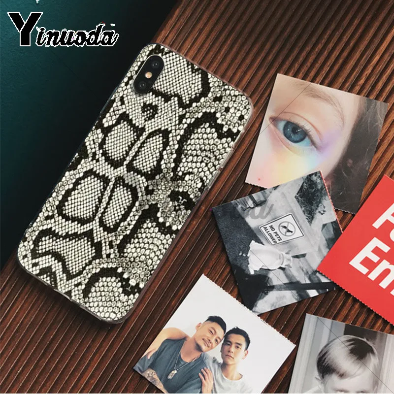 Yinuoda змеиная кожа рукоделие принт рисунок чехол для телефона чехол для iPhone X XS MAX 6 6S 7 7plus 8 8Plus 5 5S XR