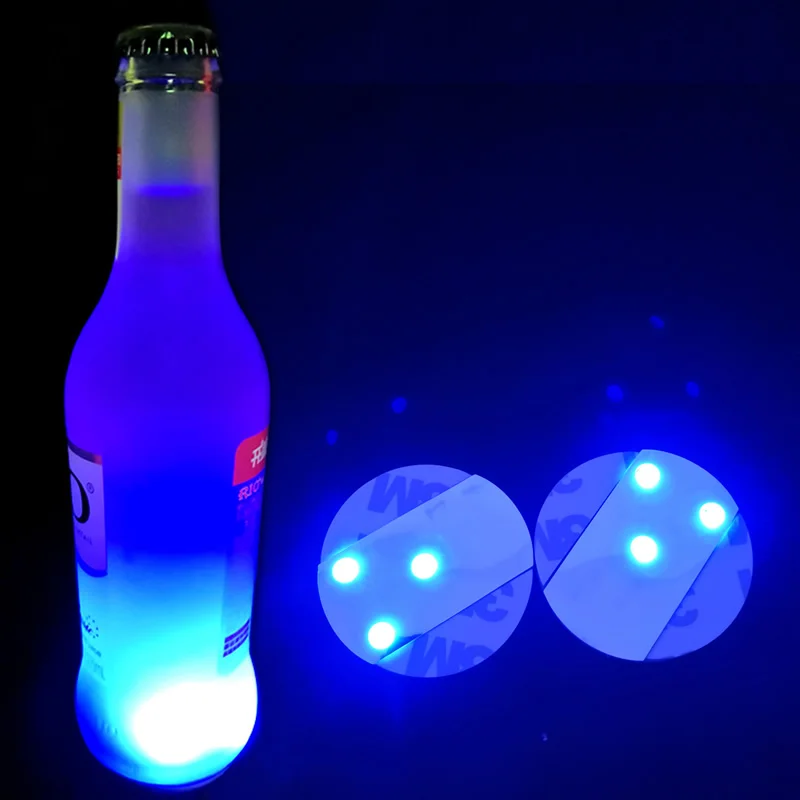 Blue Light Ультра тонкая светодиодная Подставка под бутылку Стикеры светильник 3 м Стикеры светодиодный бутылка светильник на Рождество Свадебная вечеринка бары - Испускаемый цвет: Blue Light
