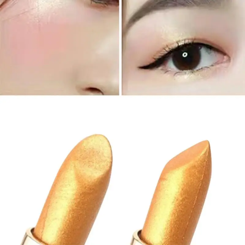 Полезные Увлажняющий блеск для губ Очаровательная помада Долгое Shimmer золотой