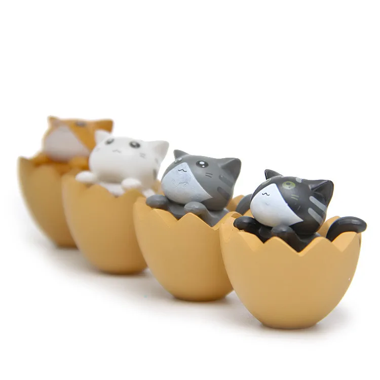 4 шт. Diy Kawaii Eggshell игрушки для кошек миниатюрные милые животные кошка кукла Дети