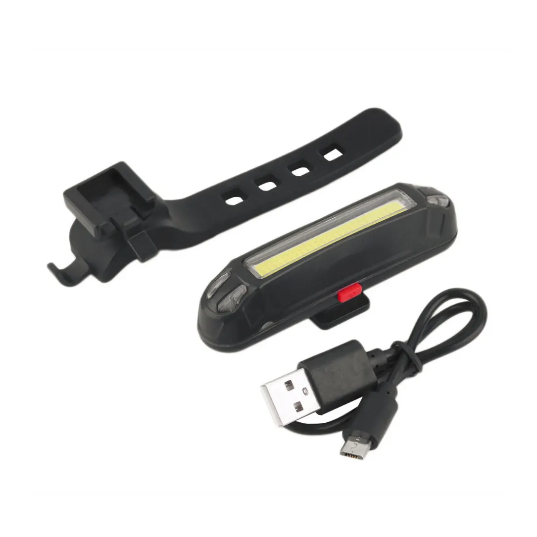 Белый Новинка,, 100 люменов, перезаряжаемый, COB, светодиодный, USB, задний светильник для горного велосипеда, задний светильник, задний светильник, Предупреждение о безопасности, велосипедный задний светильник, велосипедный фонарь - Цвет: Белый