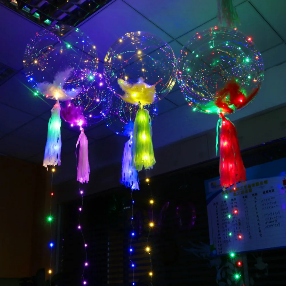 ZLJQ 2021 с новым годом Led Сердце Звезда светящиеся воздушные шары BoBo День Святого