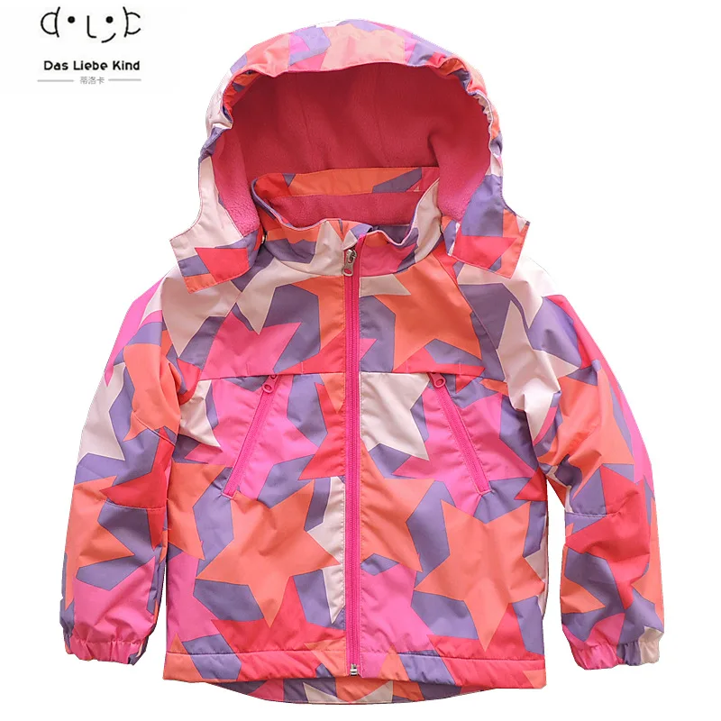 Новая детская куртка флисовое пальто с принтом в виде звезд Детские Брендовые