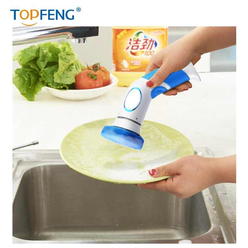 Электрическая Чистящая Щетка TOPFENG ручные кухонные электрические щетки скруббер