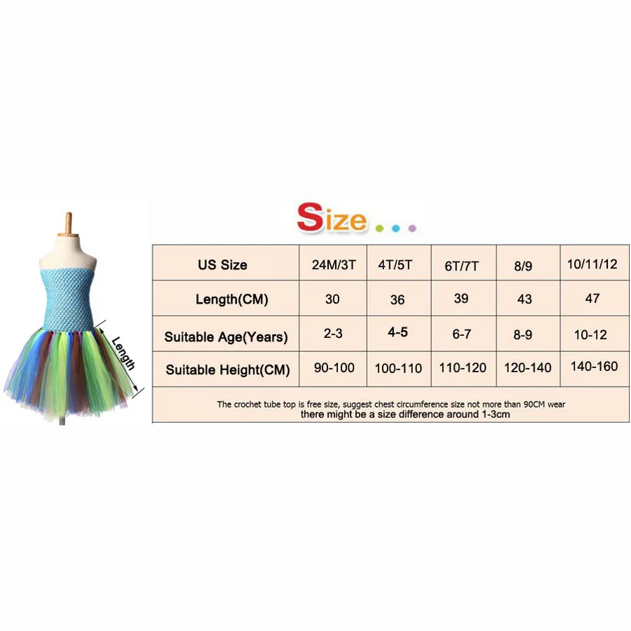 Ksummeree Turquoise Peacock Feather Girls Tutu Dress Halloween Purim Birthday Party Children Pageant Ball Gown | Детская одежда и