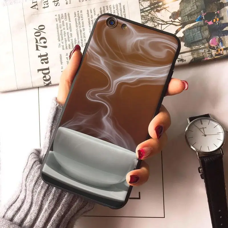 Чехол MaiYaCa для iphone se силикон ОК но первый кофе роскошные чехлы мобильных