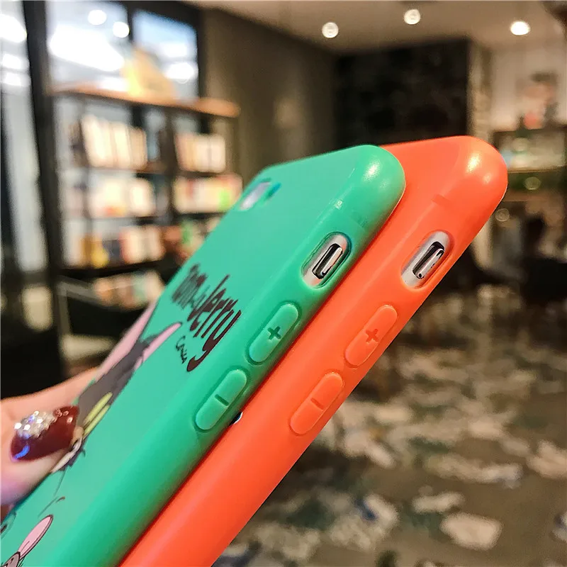 Милый чехол для телефона Tom Jerry для iPhone 11 Pro MAX XS MAX XR мягкий чехол из ТПУ с рисунком кошки и мышки для iPhone X 7 8 6S 6 Plus чехол