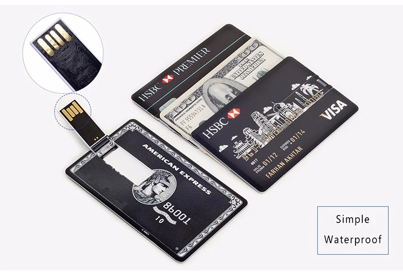 Банковская карта, USB Кредитная карта, водонепроницаемый Usb флеш-накопитель, U флэш-диск, 128 Мб, 4 ГБ, 8 ГБ, 16 ГБ, 32 ГБ, 64 ГБ, 128 ГБ, карта памяти