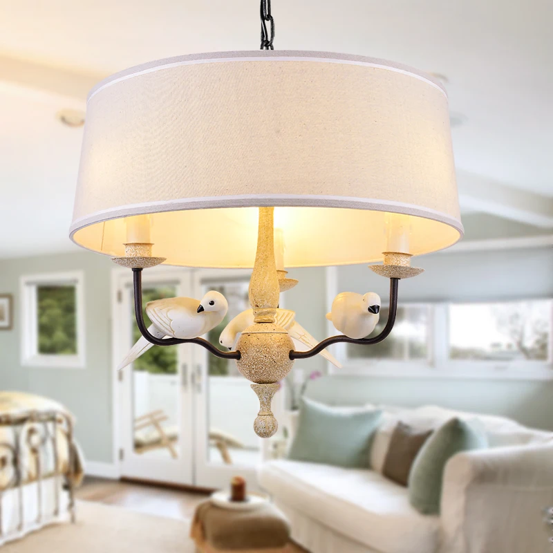 Люстра в виде птицы светильник для гостиной лестницы черный железный Ретро из