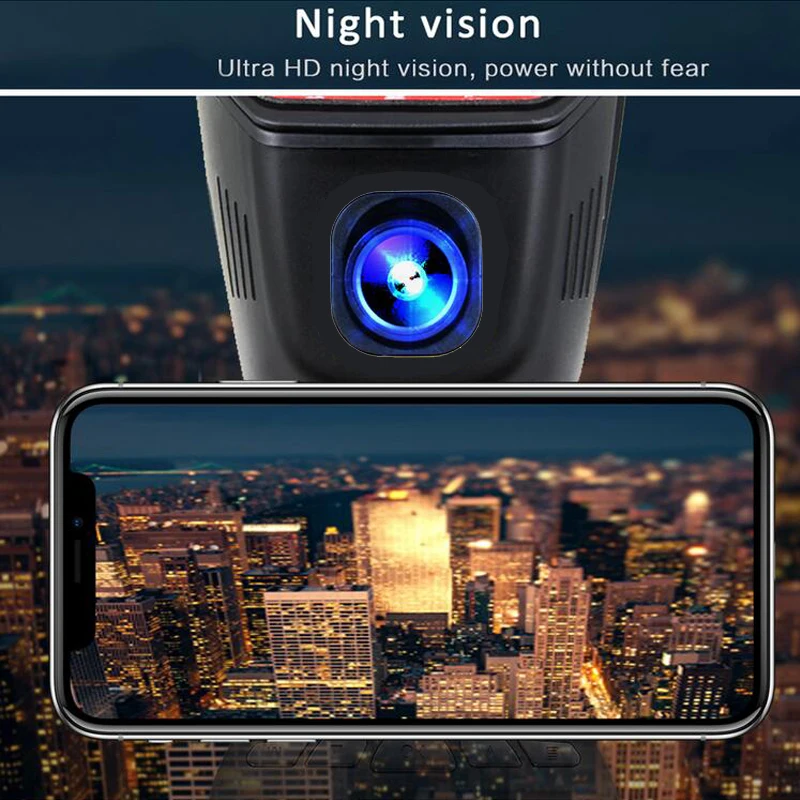 QUIDUX Автомобильный видеорегистратор камера Full HD 1080 P Wifi Novatek 96658 Универсальный