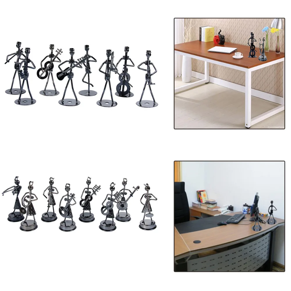 Металлические художественные орнаменты в нескольких стилях статуэтка для кафе