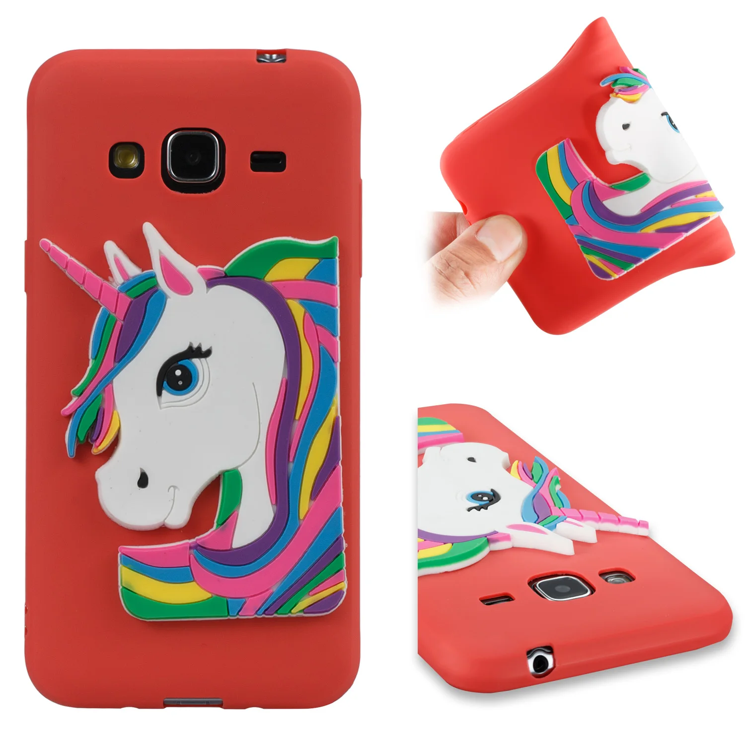 Dulcii fundas for Samsung Galaxy J7 (2016)/J710 Lovely 3D Unicorn Soft TPU Cover J3 (2016)/J3 phone coque |