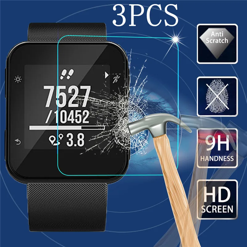 3Pcs/lot Hot Sale Tempered Glass Screen Protector for Garmin Forerunner 35 9H Hardness Ultra-thin Clear Smartwatch Film | Электроника