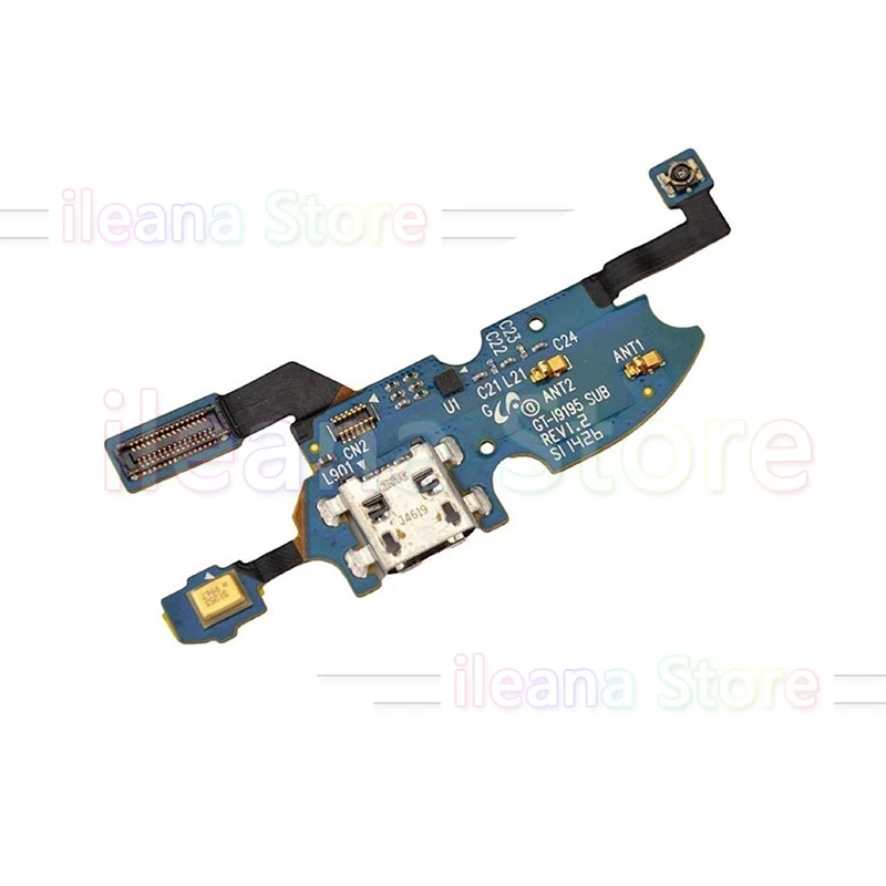 Плата зарядного устройства для samsung Galaxy S4 Mini i9195 i9190 i9192 порт зарядки Micro USB док-станция разъем гибкий кабель