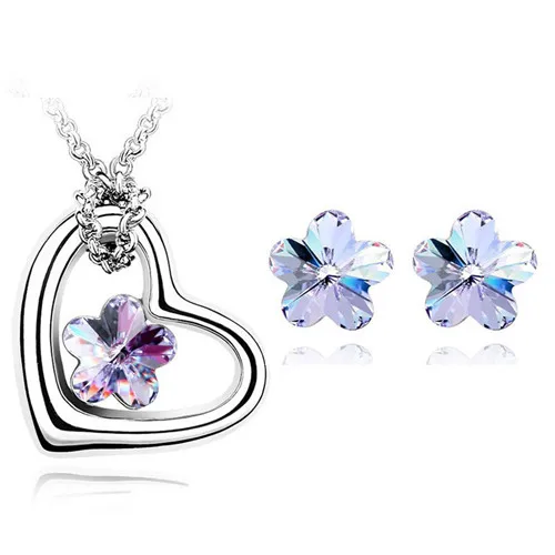 Комплект из колье и сердца с подвеской|set necklace earring|necklace earringpendant jewelry sets |