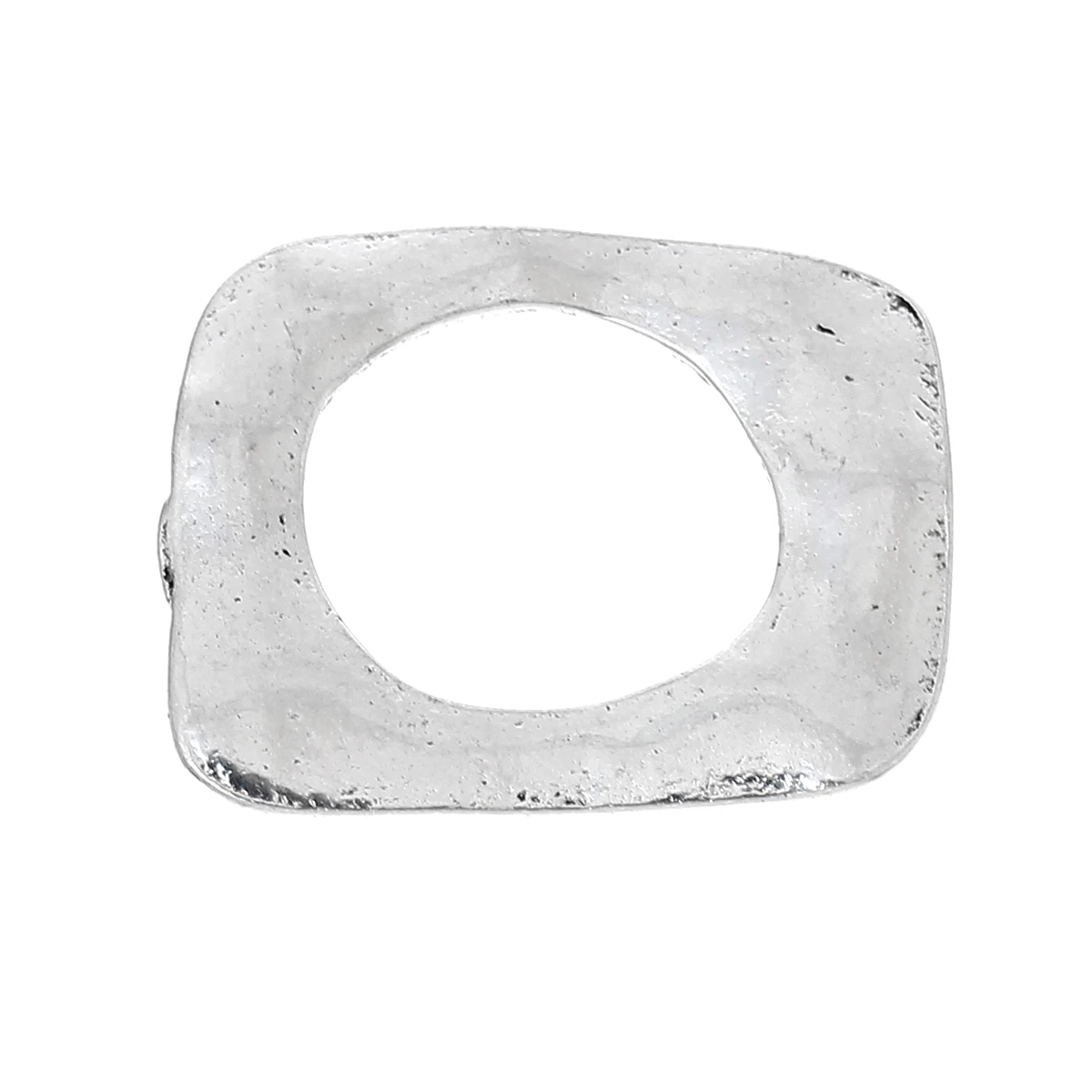 

DoreenBeads Closed Soldered Jump Rings Rectangle Silver Color 25mm(1") x 20mm( 6/8"), 50 PCs