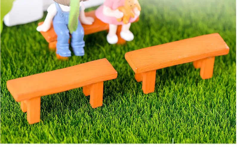 1 шт. деревянная скамейка миниатюрная статуэтка сказочный сад аксессуары сделай