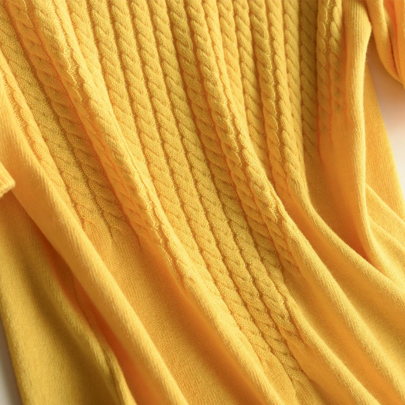 SZDYQH Twist Pattern Sweaters Women Autumn Fashion Short Sleeve Basic Pullover Female Jumpers O-neck Solid Spring Casual Tops | Женская