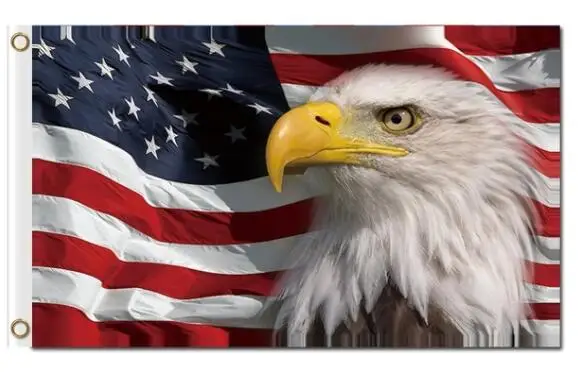 

Bald Eagle with digital print polyester banner 90x150cm